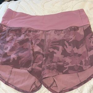 Pink Lululemon Camo Shorts